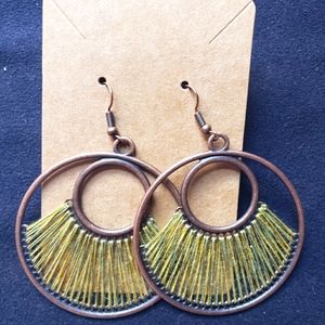 Large hoop boho earrings